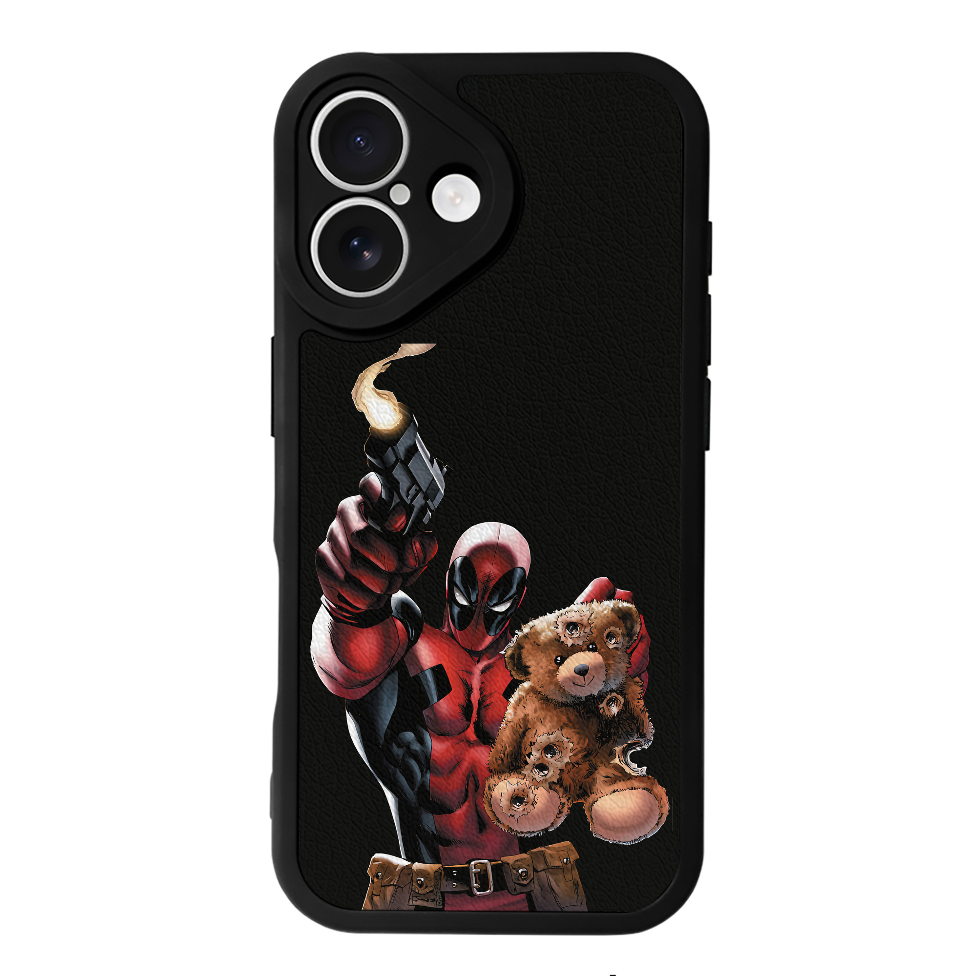 （画像用） Deadpool デッドプール 【iPhone 16シリーズ対応】シリコンスマホケース（レザー調） 材質：シリコン